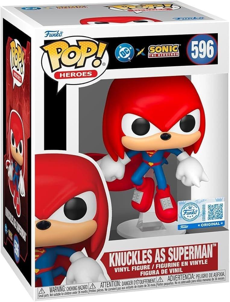 DC x Sonic the Hedgehog POP! Heroes Figur Knuckles som Superman 9 cm Funko