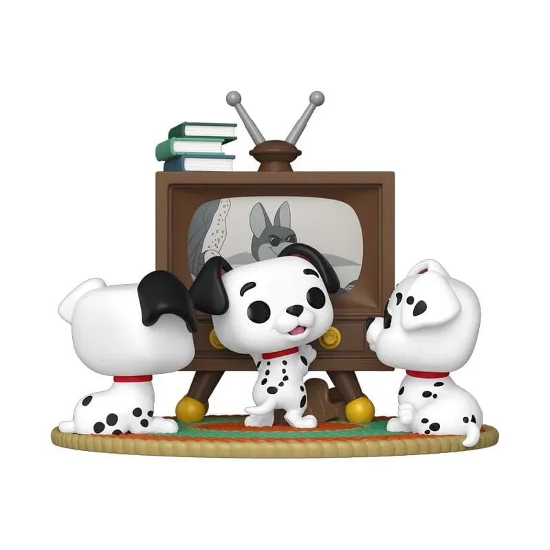 One Hundred and One Dalmatians POP Moment Figurer Rolly, Patch & Lucky med TV 9 cm Funko