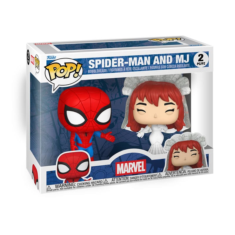 Marvel POP! Figurer 2-Pack Superhero Couples - SM & MJ 9 cm Funko