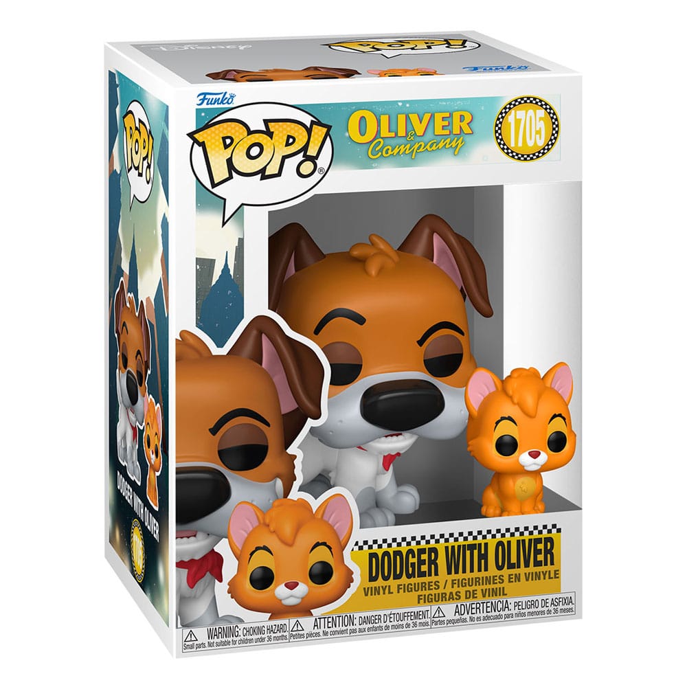 Oliver & Co. POP!&Buddy Movies Figurer Dodger w/Oliver w/Chase 9 cm Assortment (6)