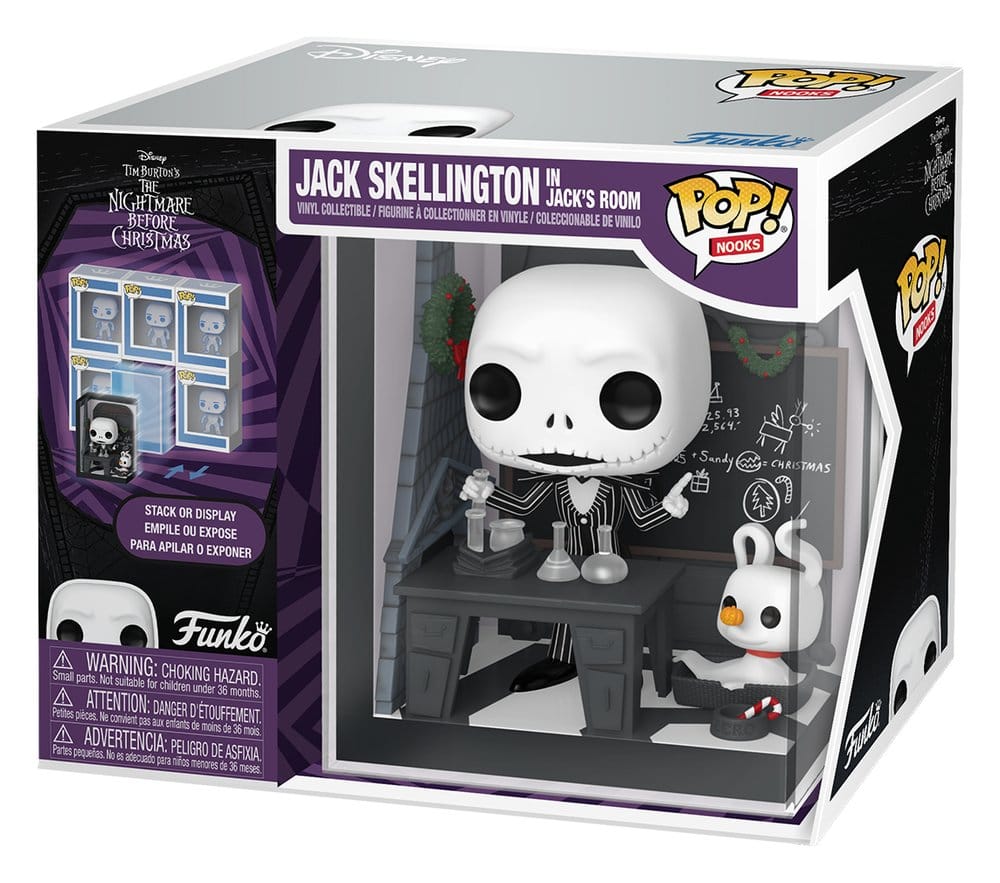 Nightmare Before Christmas POP! Nooks Figur Jack Skellington's Room 9 cm