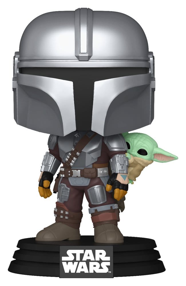Star Wars: The Mandalorian och Grogu POP! Vinyl gungfigur The Mandalorian med Grogu 9 cm