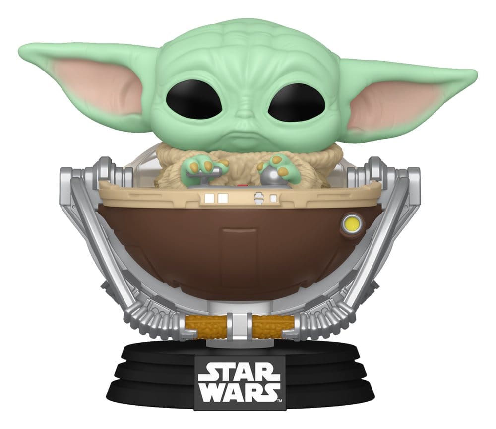 Star Wars: The Mandalorian and Grogu POP! Vinyl Bobblehead Figur Grogu i vagga 9 cm