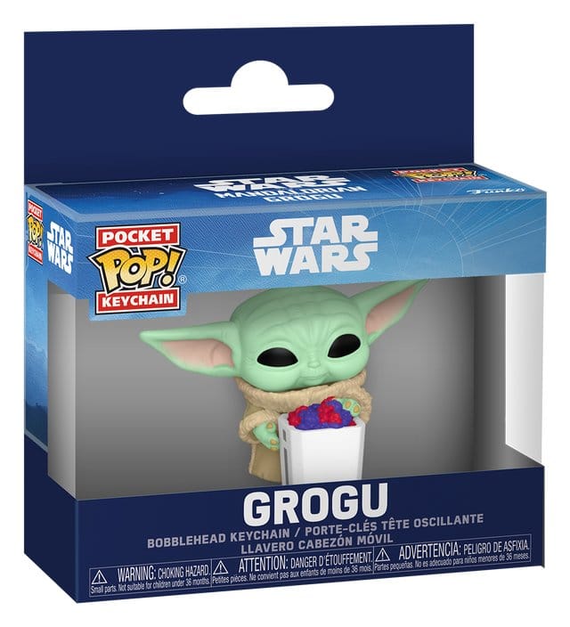 Star Wars: The Mandalorian and Grogu Pocket POP! Vinyl-nyckelringar 4 cm Grogu with Popcorn Display (12)