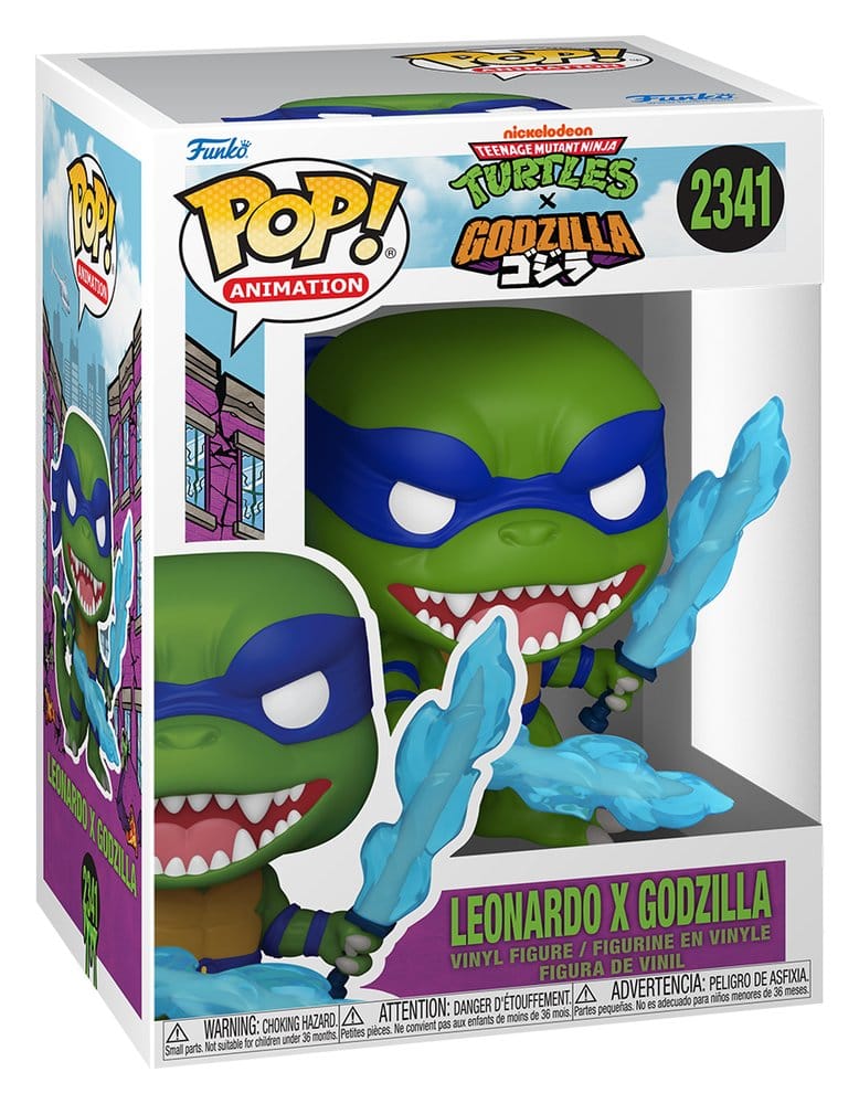 Godzilla x Turtles POP! Animation Figur Leonardo X Godzilla 9 cm