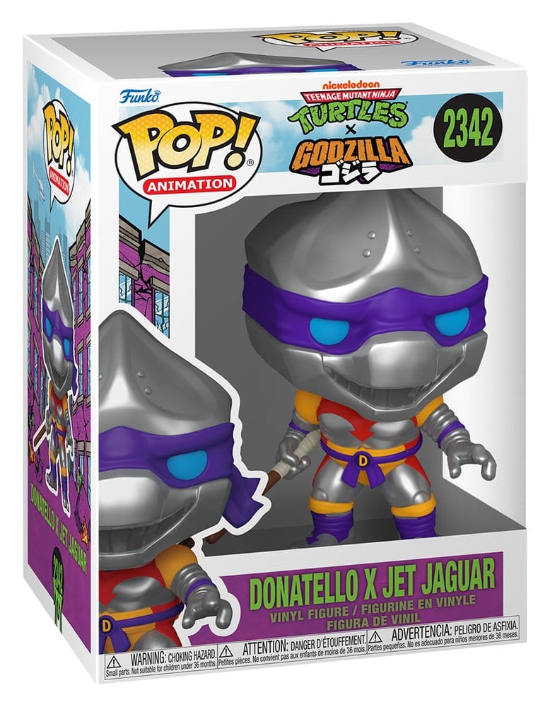 Teenage Mutant Ninja Turtles x Godzilla POP! Animation figur Donatello x Jet Jaguar 9 cm