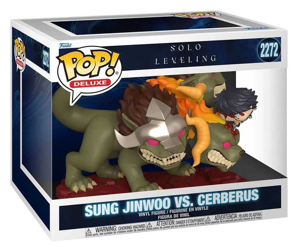 Solo Leveling POP! Deluxe Figur Jinwoo Vs Cerberus 9 cm