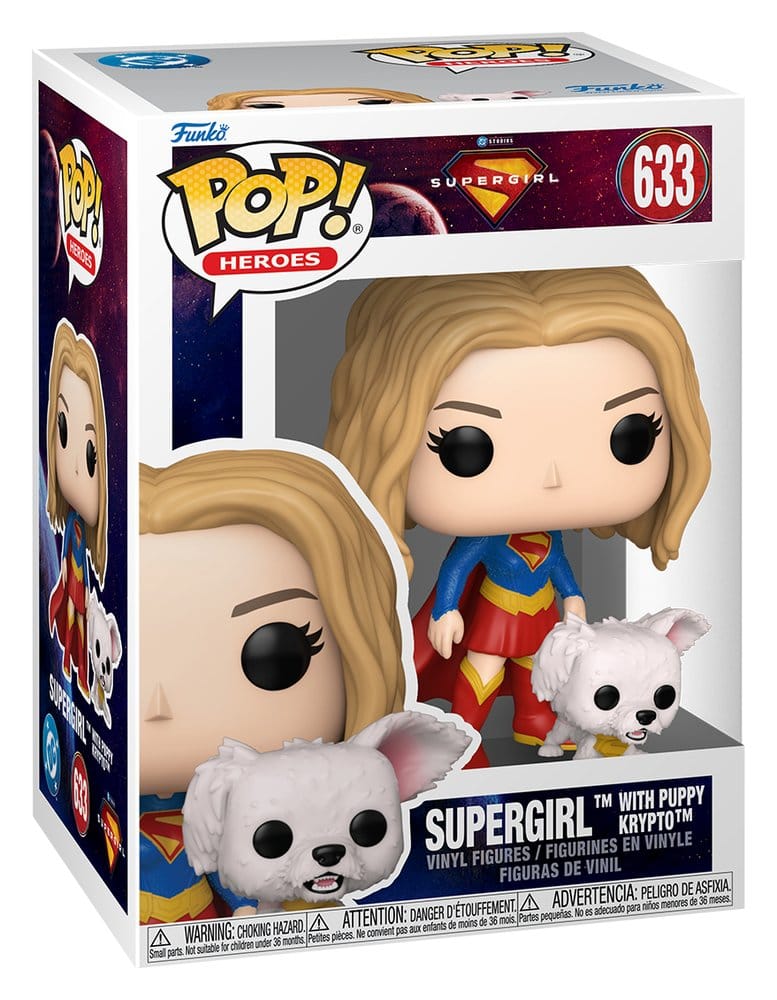 Supergirl (2026) POP! Heroes Figur Supergirl with Puppy Krypto 9 cm