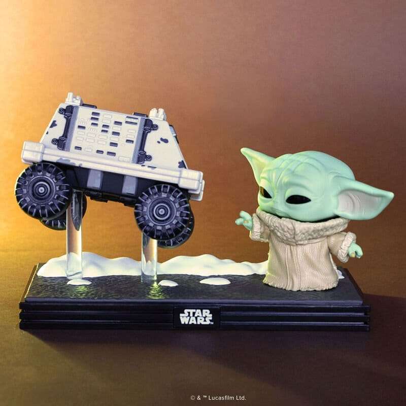 Star Wars: The Mandalorian and Grogu POP! Moment Figur Grogu with Polar Mouse Droid 9 cm