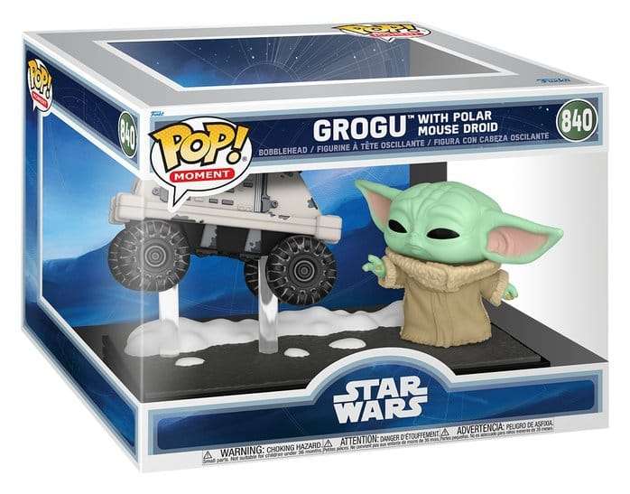 Star Wars: The Mandalorian and Grogu POP! Moment Figurer Grogu with Polar Mouse Droid 9 cm