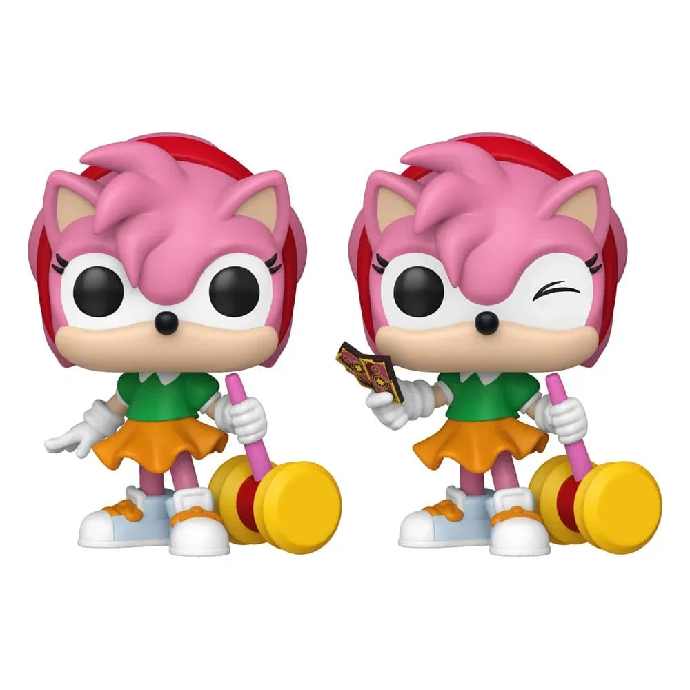 Sonic - The Hedgehog POP! Games Figurer Amy Rose med Piko Hammer med Chase 9 cm Sortiment (6) Funko