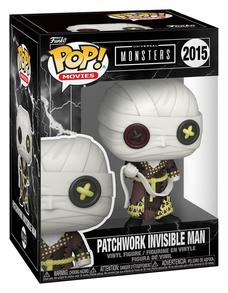 Universal Monsters Patchwork POP! Movies Figur Invisible Man 9 cm