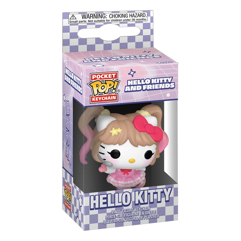 Hello Kitty och Vänner POP! Vinyl Nyckelrings 4 cm Hello Kitty (K-Pop Outfit) Display (12) Funko