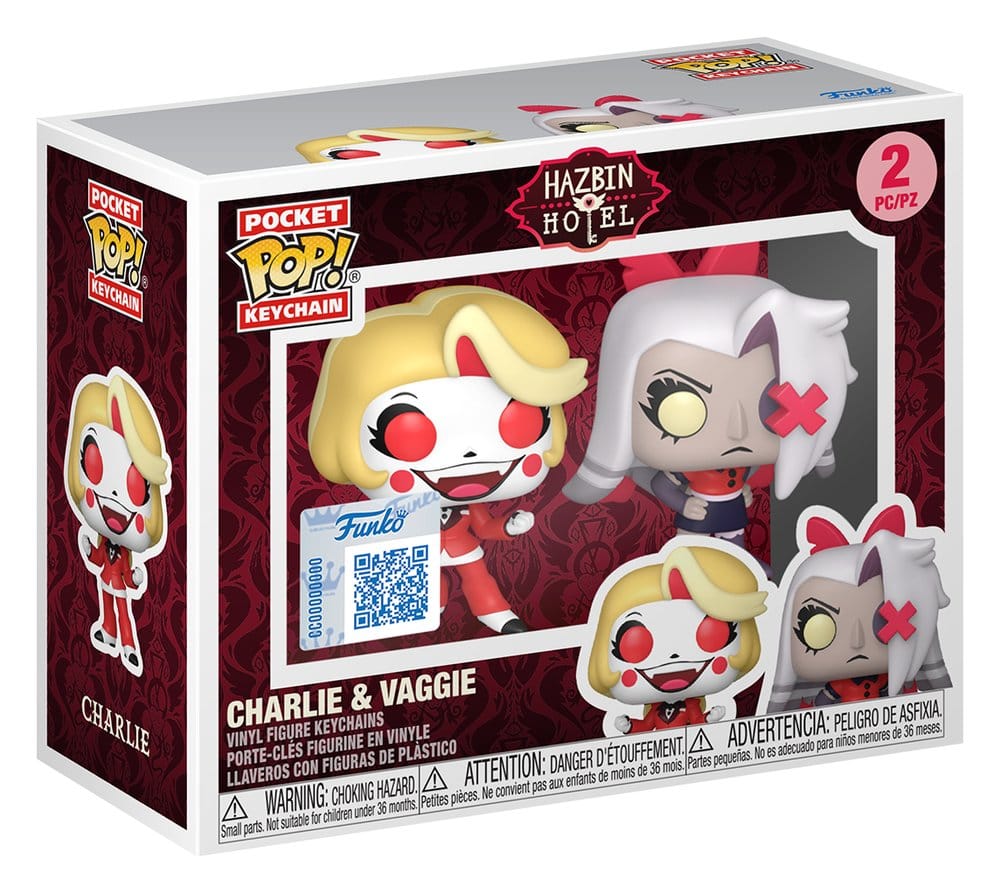 Hazbin Hotel POP! Vinyl Nyckelring 2-Pack Charlie & Vaggie 4 cm