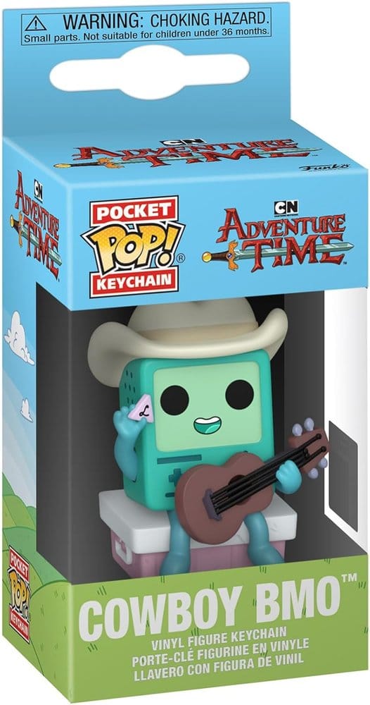Adventure Time Pocket POP! Vinyl Nyckelring 4 cm Cowboy BMO med Gitarr Display (12)