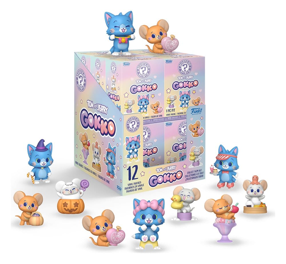 Tom & Jerry Gokko Mystery Minifigurer 5 cm Display (12)