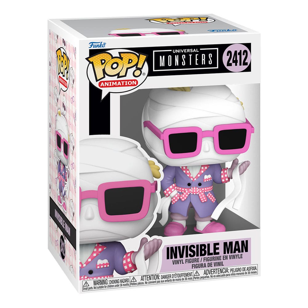 Universal Monsters POP! Animation Figures Invisible Man with Chase 9 cm Assortment (6)