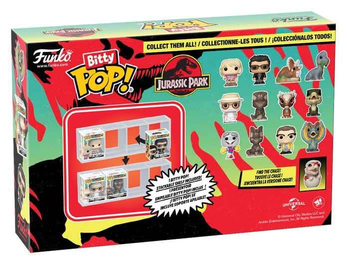 Jurassic Park Bitty POP! Figur 4-Pack Serie 2, 2,5 cm