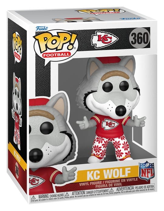 NFL POP! Figur Mascots: Chiefs - Wolf 9 cm
