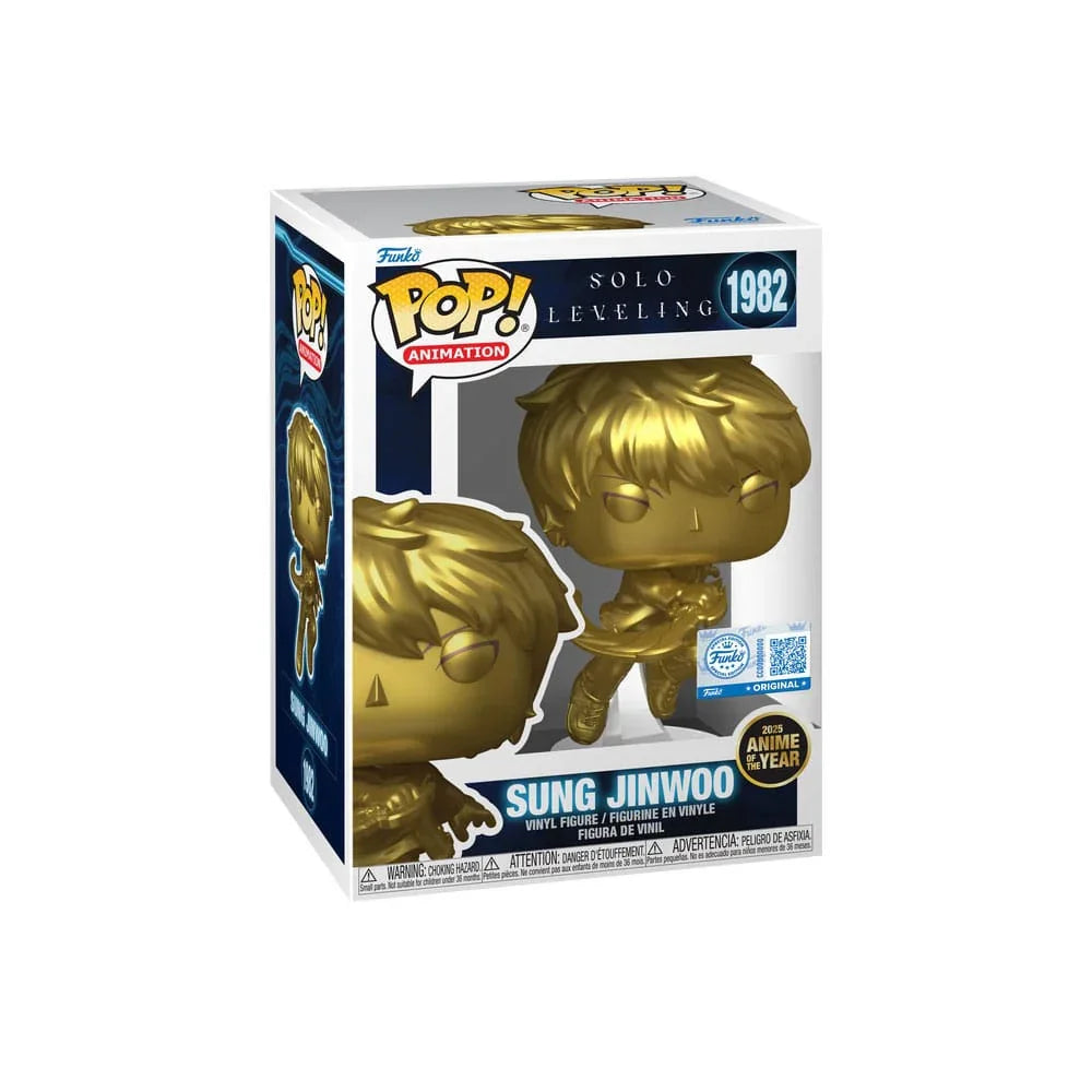 Solo Leveling Pop! Animation Figur Sung Jinwoo (Gold) Exclusive Edition 10 cm Funko