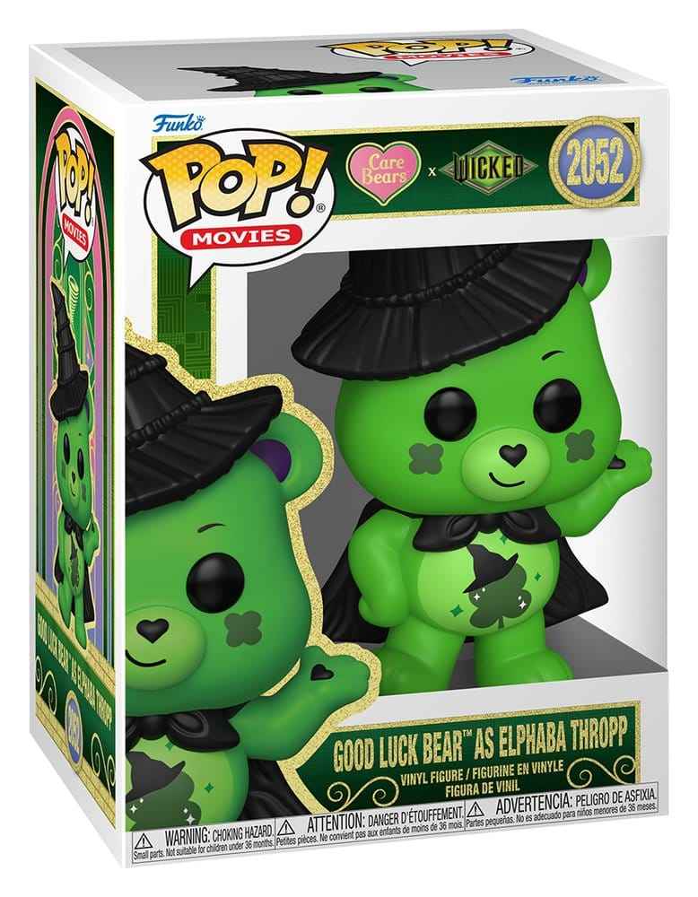 Wicked x Care Bears POP! Figur Lyckobjörnen som Elphaba 9 cm