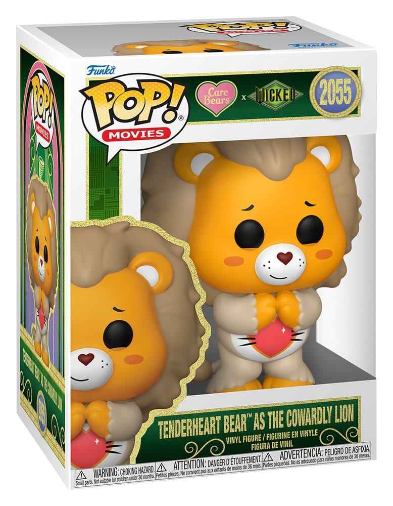 Wicked x Care Bears POP! Figur Tenderheart Bear som Den Fege Lejonet 9 cm