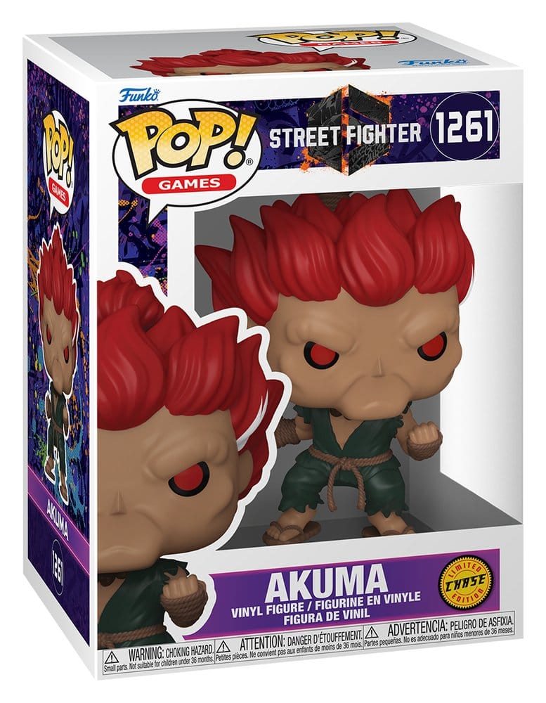 Street Fighter 6 POP! Animationsfigurer Akuma med Chase-variant 9 cm Sortiment (6)
