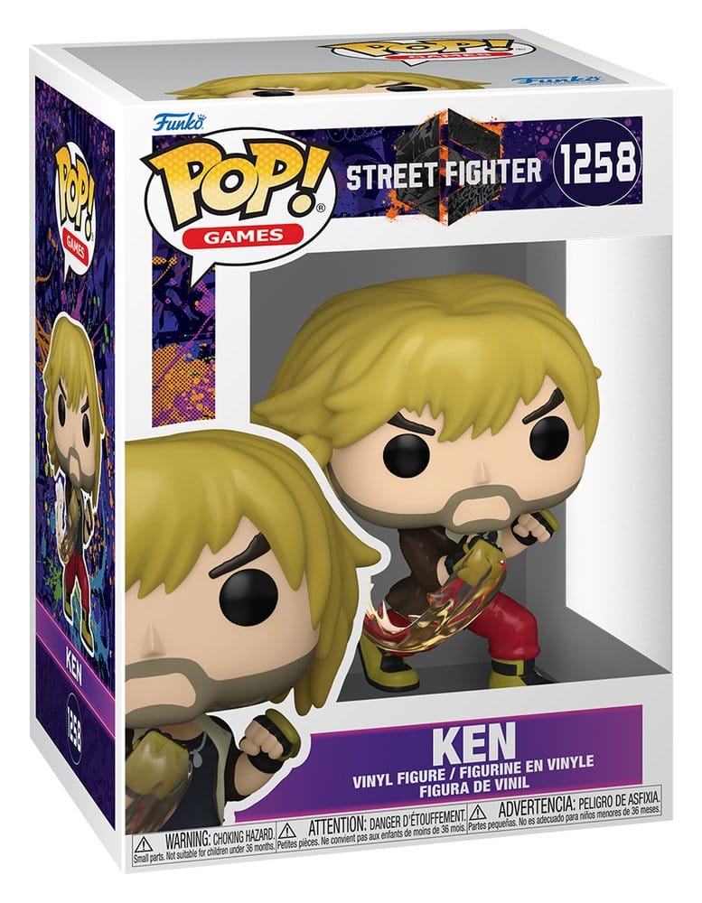 Street Fighter 6 POP! Games Figur Ken, cirka 9 cm hög