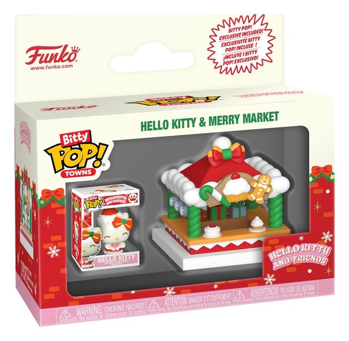 Hello Kitty Bitty POP! Towns figur Holiday - Merry Market