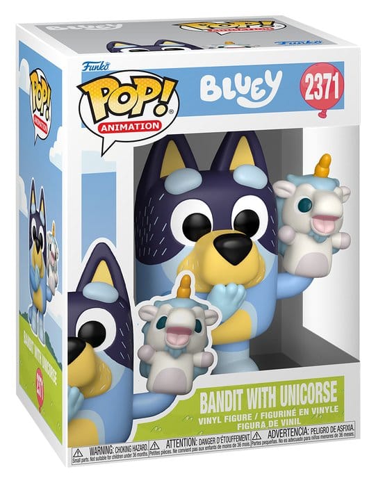 Bluey POP! Spelfigur Bandit med Unicourse, 9 cm