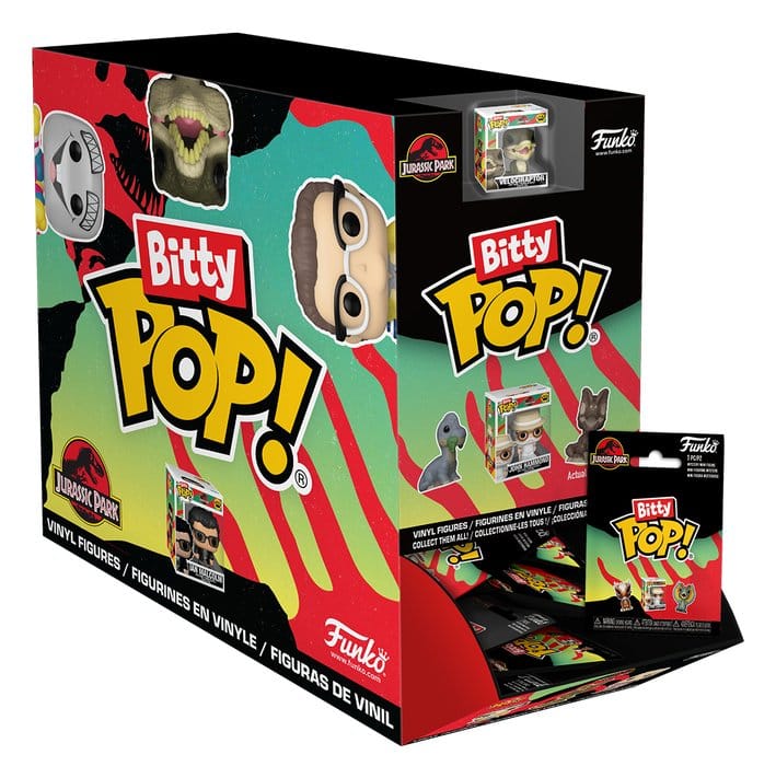 Jurassic Park Bitty POP! Figurer 2 cm Display (32) Komplett Samling