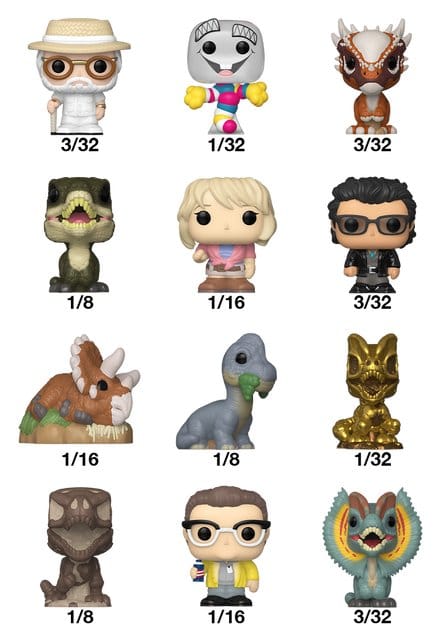 Jurassic Park Bitty POP! Figurer 2 cm Display (32)