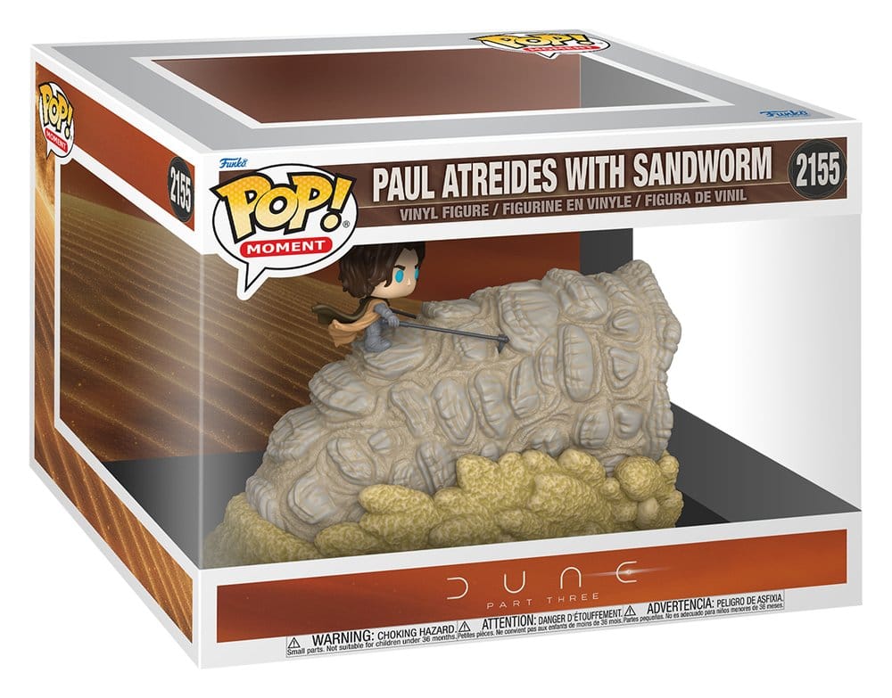 Dune: Part Three POP! Moment Vinyl Figures Paul Atreides with Sandworm 9 cm
