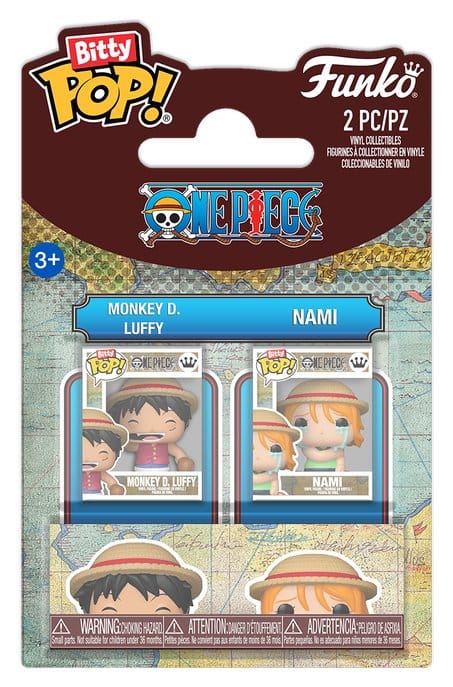 One Piece Bitty POP! Figurer 2-Pack Monkey D. Luffy & Nami 2 cm