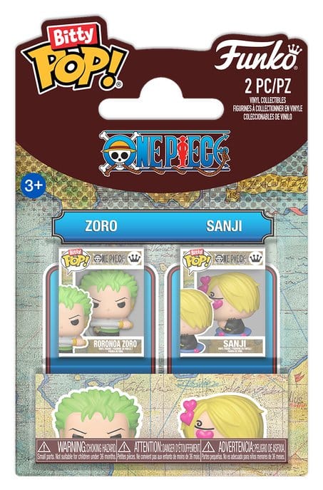 One Piece Bitty POP! Figurer 2-Pack Zoro och Sanji 2 cm