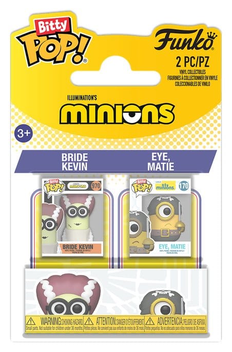 Minions Bitty POP! Figurer 2-Pack Brud Kevin & Öga, Matie 2 cm