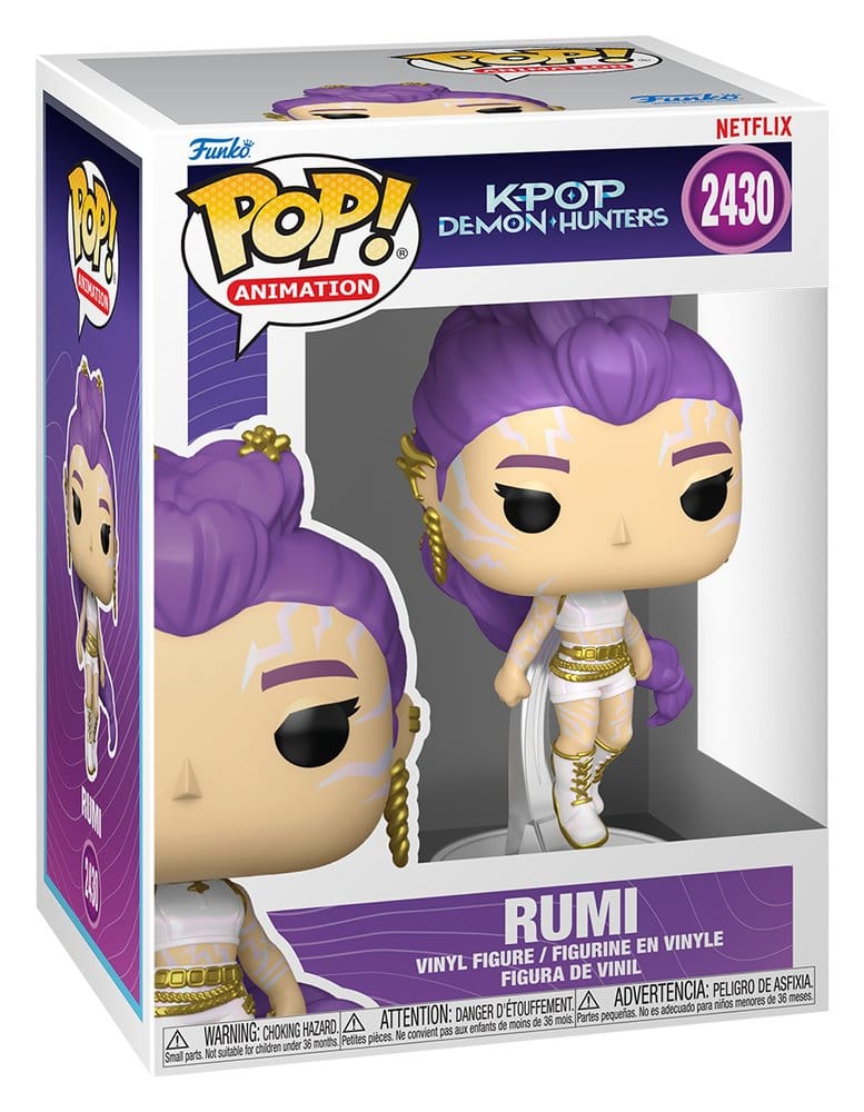 KPop Demon Hunters POP! Animation Figurer Rumi with Chase (Glow) 9 cm Assortment (6)