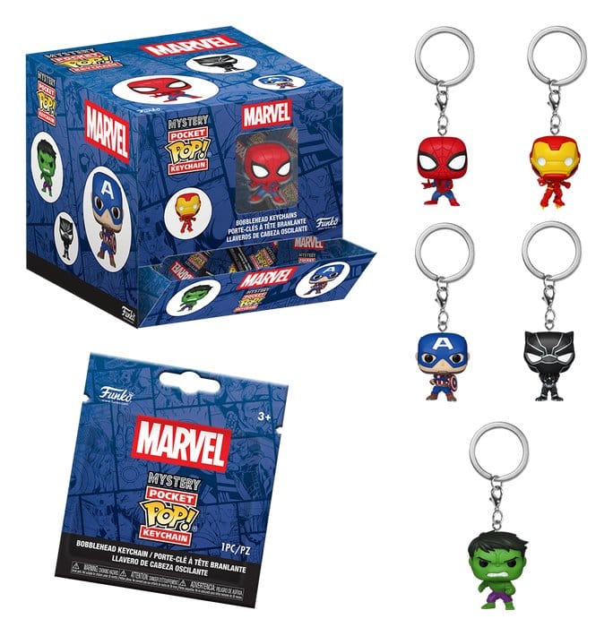 Marvel Comics POP! Vinyl Keychains 4 cm Display (12)