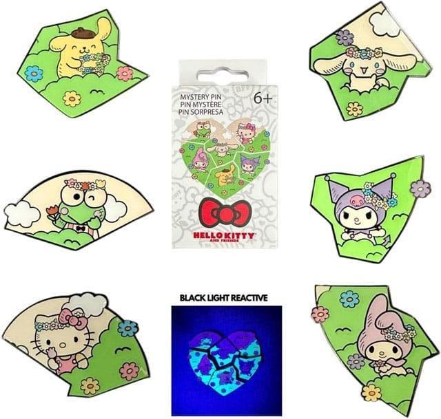 Sanrio by Loungefly Emalj Pins Blind Box Hello Kitty & Vänner Blomsterkrona Pussel Display (12) Funko