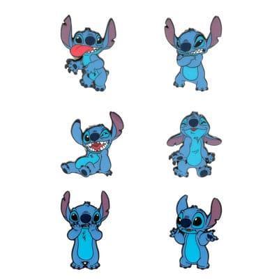 Disney Loungefly Emaljpins Stitch Roliga Ansikten Display (12) Funko