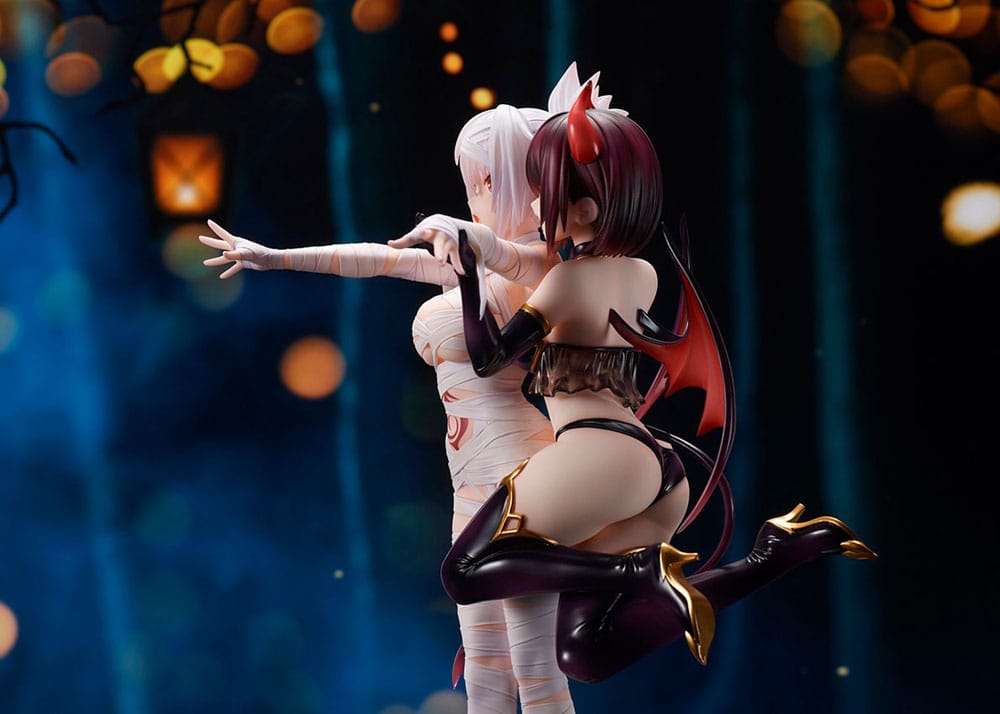 Ayakashi Triangle PVC Figur Matsuri Kazamaki & Suzu Kanade & Shirogane 25 cm Flare