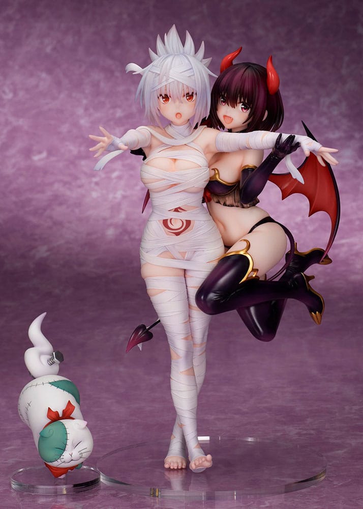 Ayakashi Triangle PVC Figur Matsuri Kazamaki & Suzu Kanade & Shirogane 25 cm Flare
