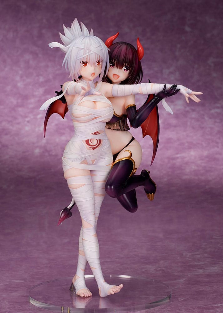 Ayakashi Triangle PVC Figur Matsuri Kazamaki & Suzu Kanade & Shirogane 25 cm Flare