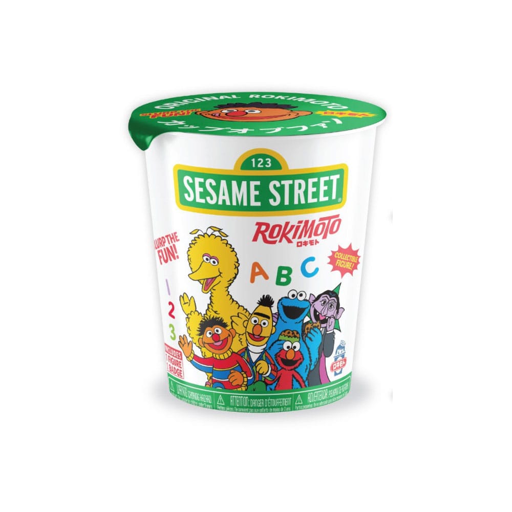 Sesame Street Rokimoto Kopp av Rolighet Blind Box Figurer 10 cm Vågor 1 Display (12) Funmaker Inc.