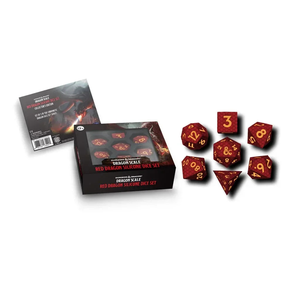 Dungeons & Dragons Premium Silicon Dice Set Dragon Scale Red (7) FanRoll