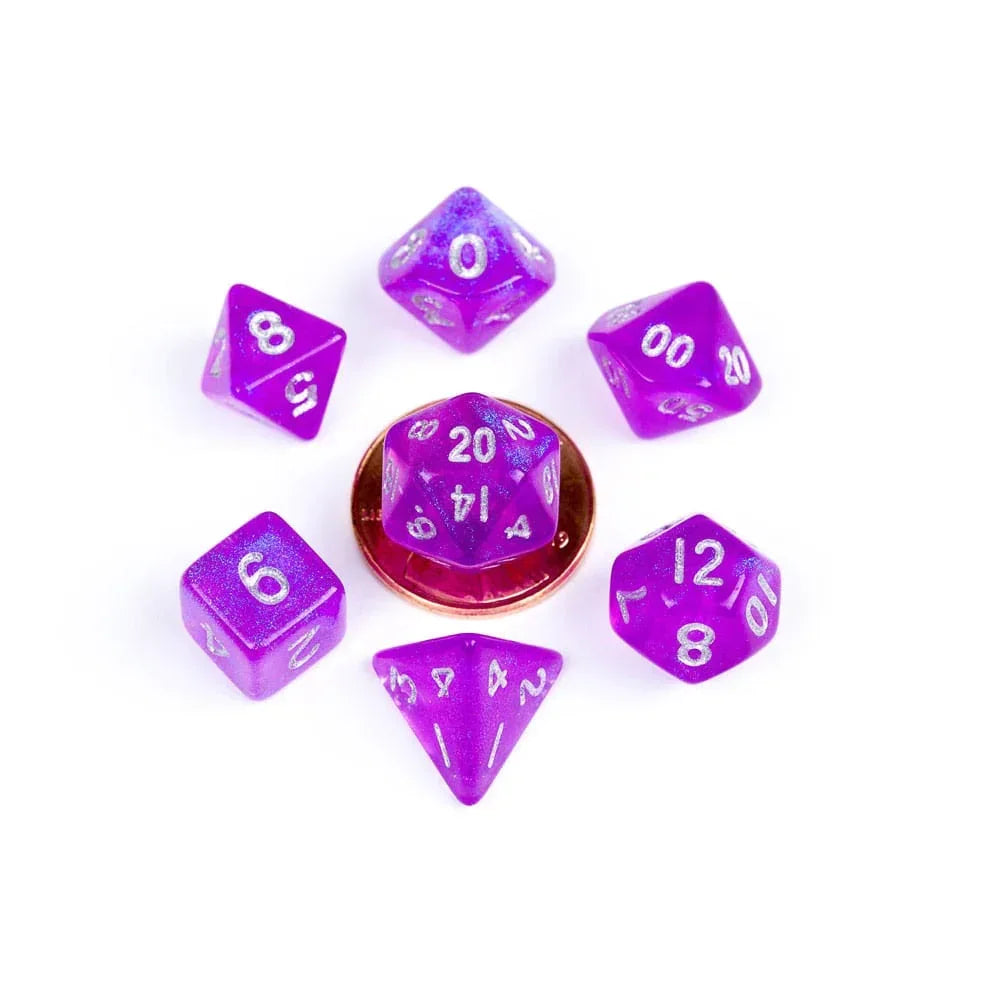 FanRoll Mini Dice Set Stardust Purple (7) FanRoll