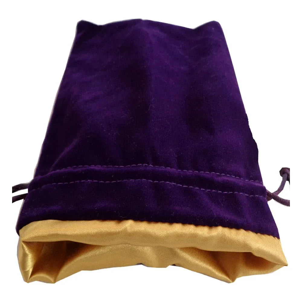 FanRoll Dice Bag Velvet Purple with Gold Satin Small FanRoll