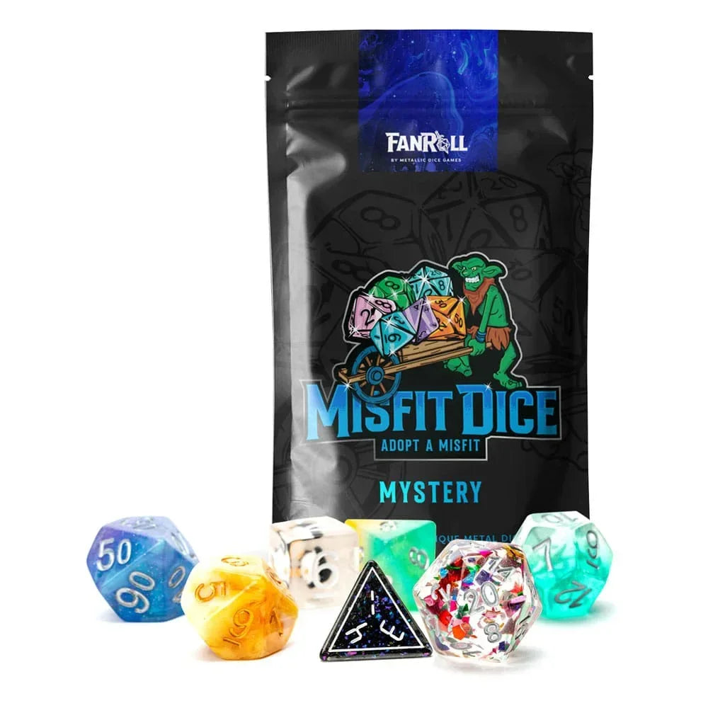 Misfit Dice Set Blind Bag Display i Harpande Resinsortiment (12) FanRoll