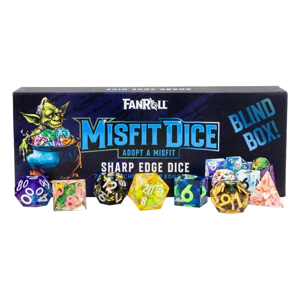 Misfit Adopt a Misfit Dice Set Blind Box - Sharp Edge Dice Assortment (12) FanRoll