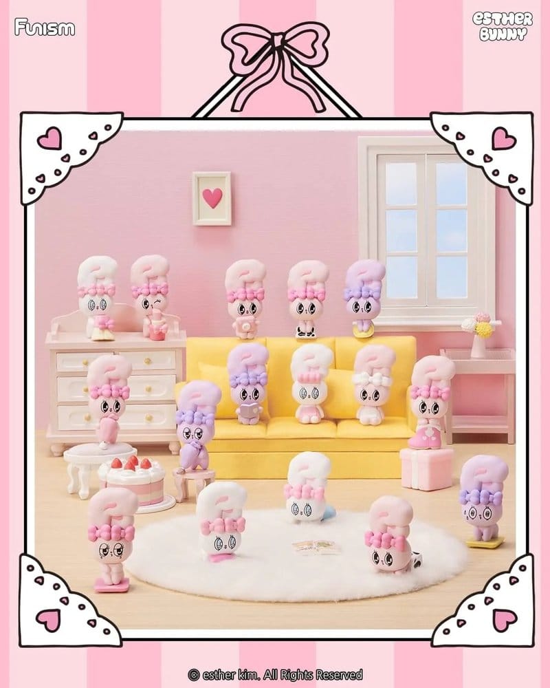 Esther Bunny Blind Box Mini Figures Little Vlog Rabbit Face Series 6 cm Display (6)